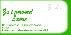 zsigmond lamm business card